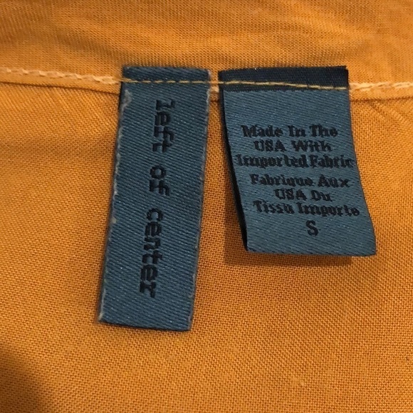 Anthropologie Left of Center Top Size Small Orange Slub Knit Peplum Shirt - Picture 5 of 9